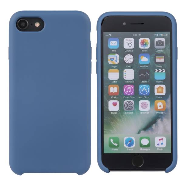 Coque Pour Iphone 7/8 Rigide En Silicone - Bleu Cobalt