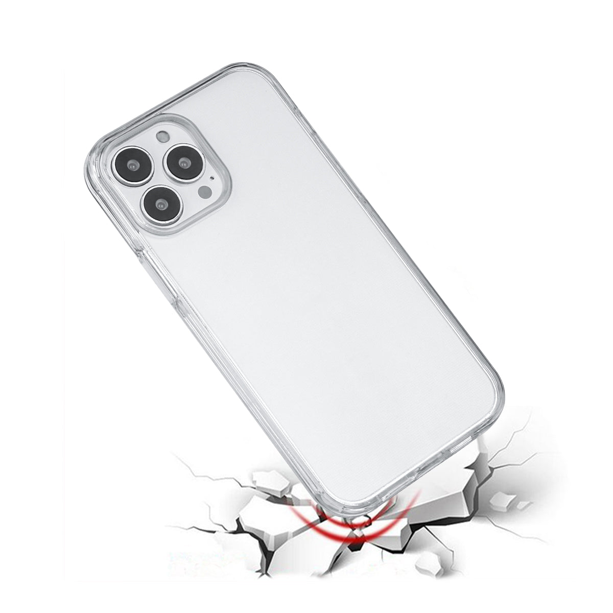 Coque Pour Iphone 13Pro - 2 En 1 (Contour Silicone Et Coque Pour En Dur) - Transparent