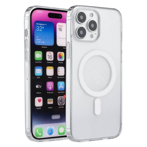 Magsafe Hoesje Iphone 14Pro Max - Transparant
