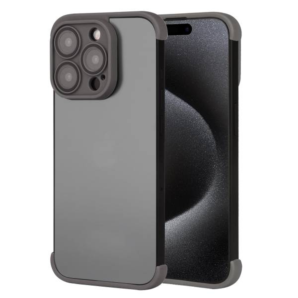 Kleefhoesje Iphone 15 Pro - Donkergrijs