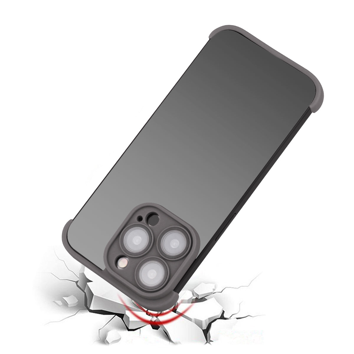 Kleefhoesje Iphone 15 Pro - Donkergrijs