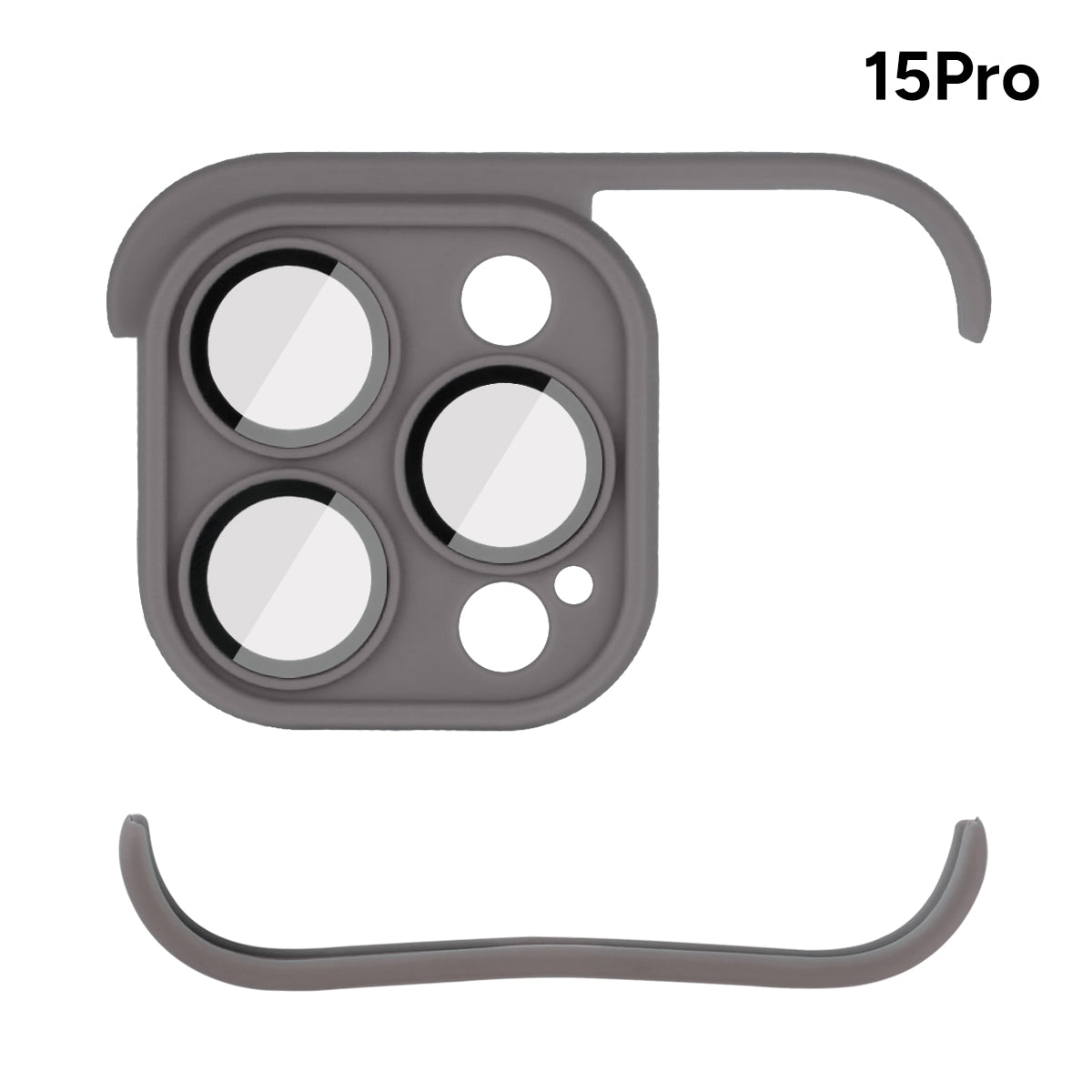 Kleefhoesje Iphone 15 Pro - Donkergrijs