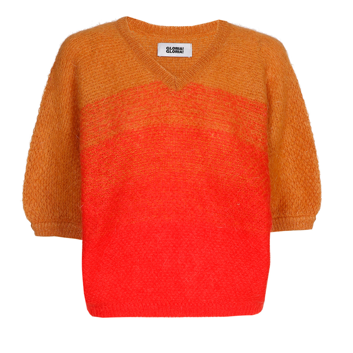 Cozy V-Neck Sweater Red-Caramel