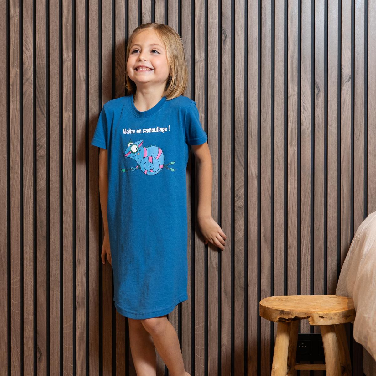 Meisje - Maxi T-Shirt - Indigoblauw