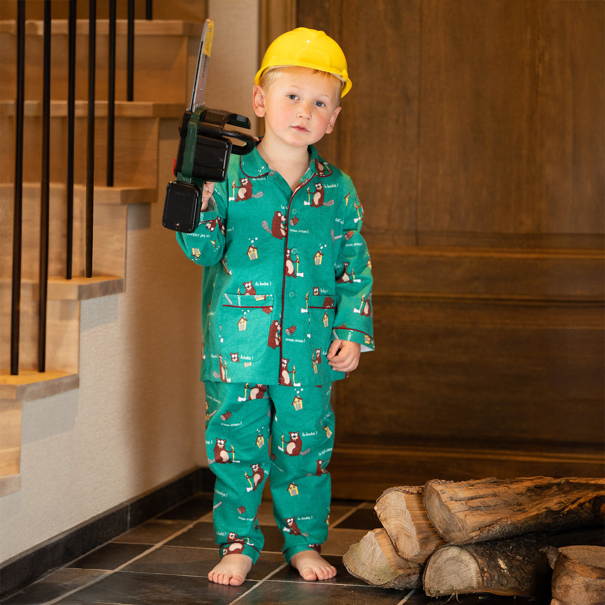 Pyjama Flannelle  - Boy/Girl - Vert 