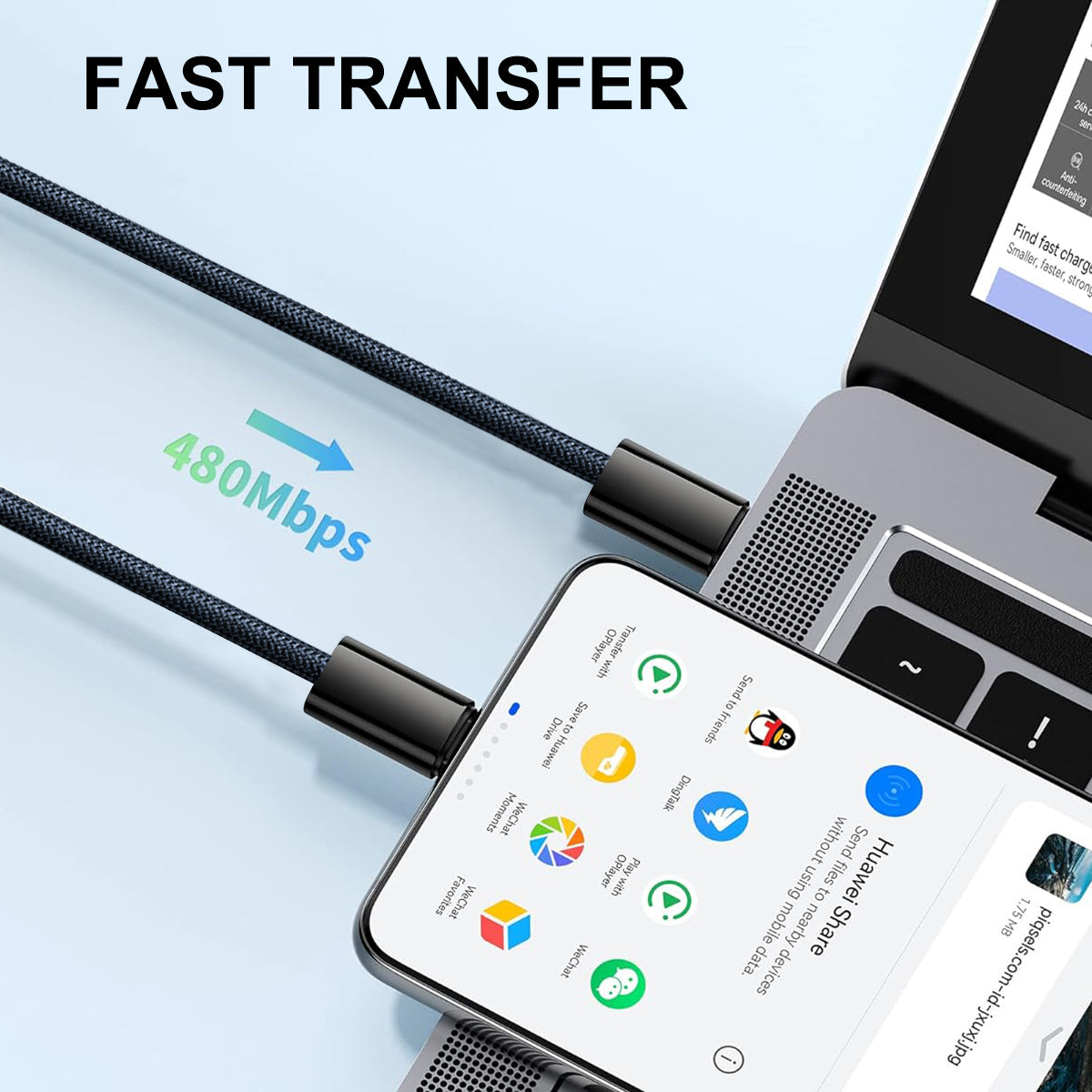 Usb-C Kabel - Lithening - Blauw