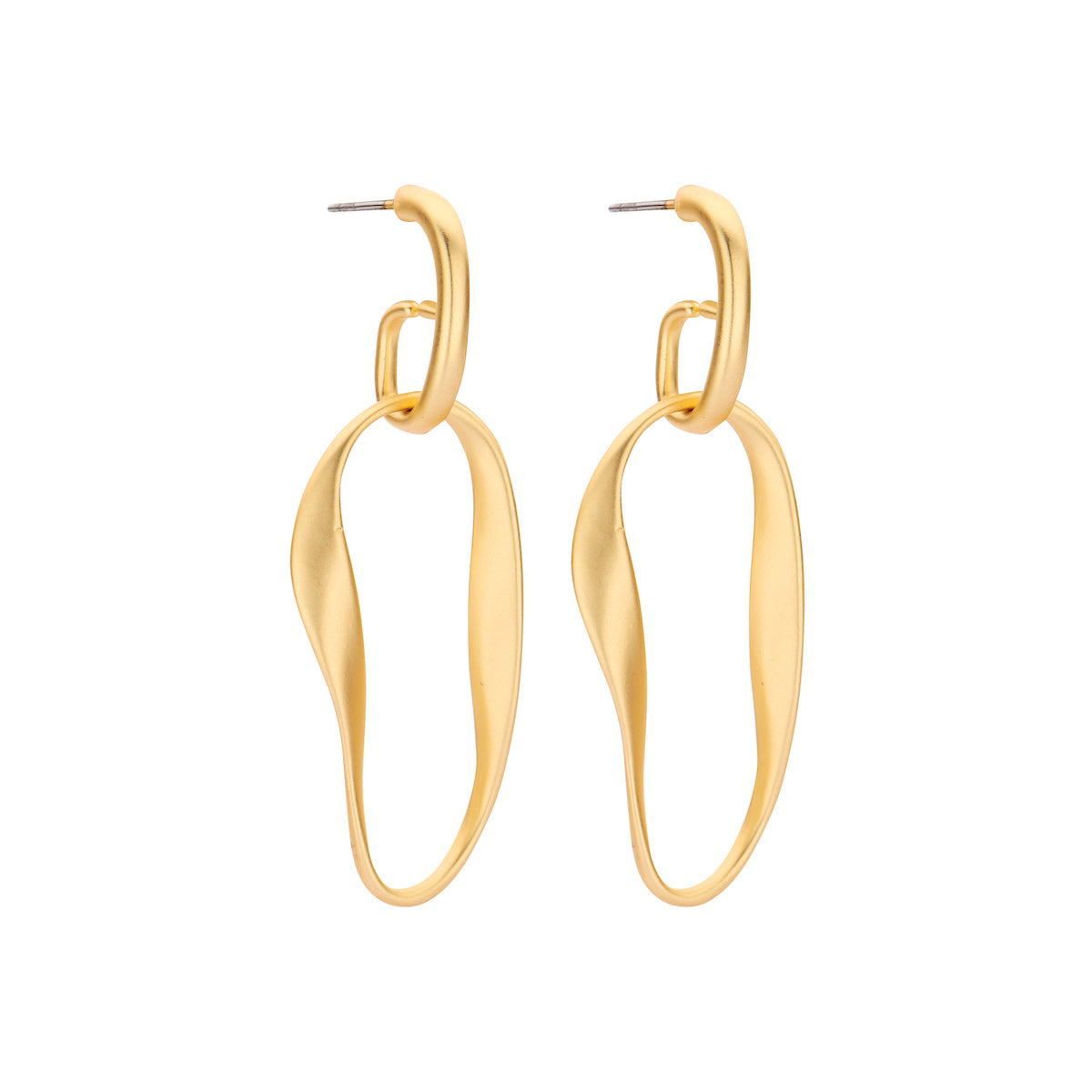 Oorbellen - Deef Goudkleurig Mat