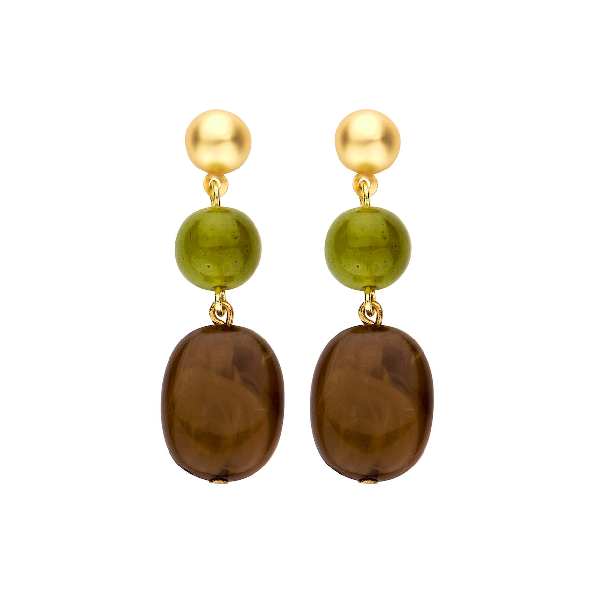 Oorbellen - Denne Kaki