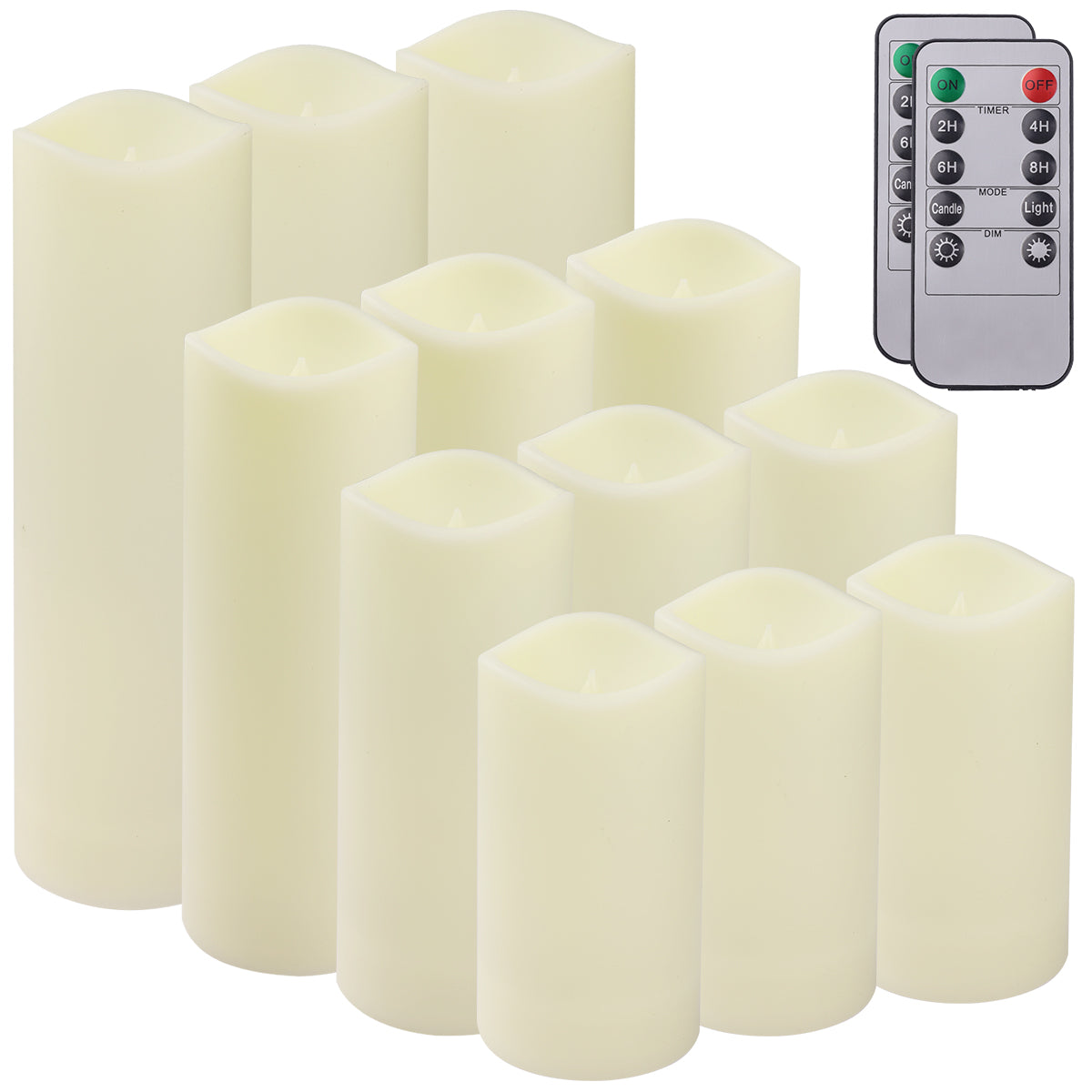 Led-Kaarsen Met Vlam-Effect - Wit