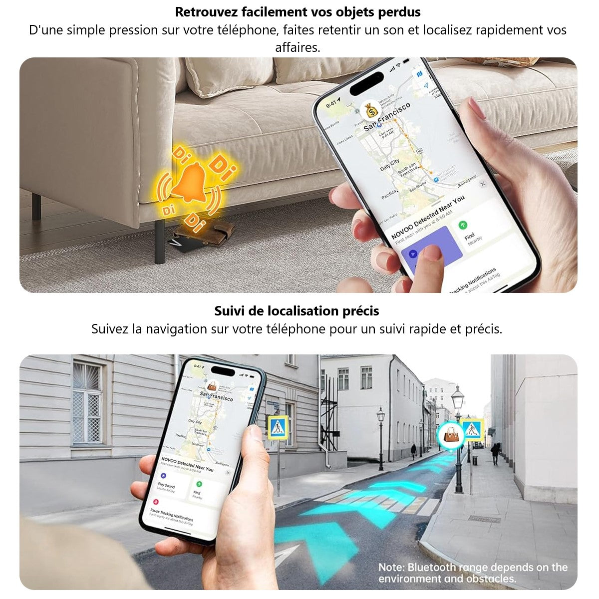 Volgkaart, Slimme Airtag-Kaart Compatibel Met Apple Zoek Mijn (Alleen Ios) - Zwart