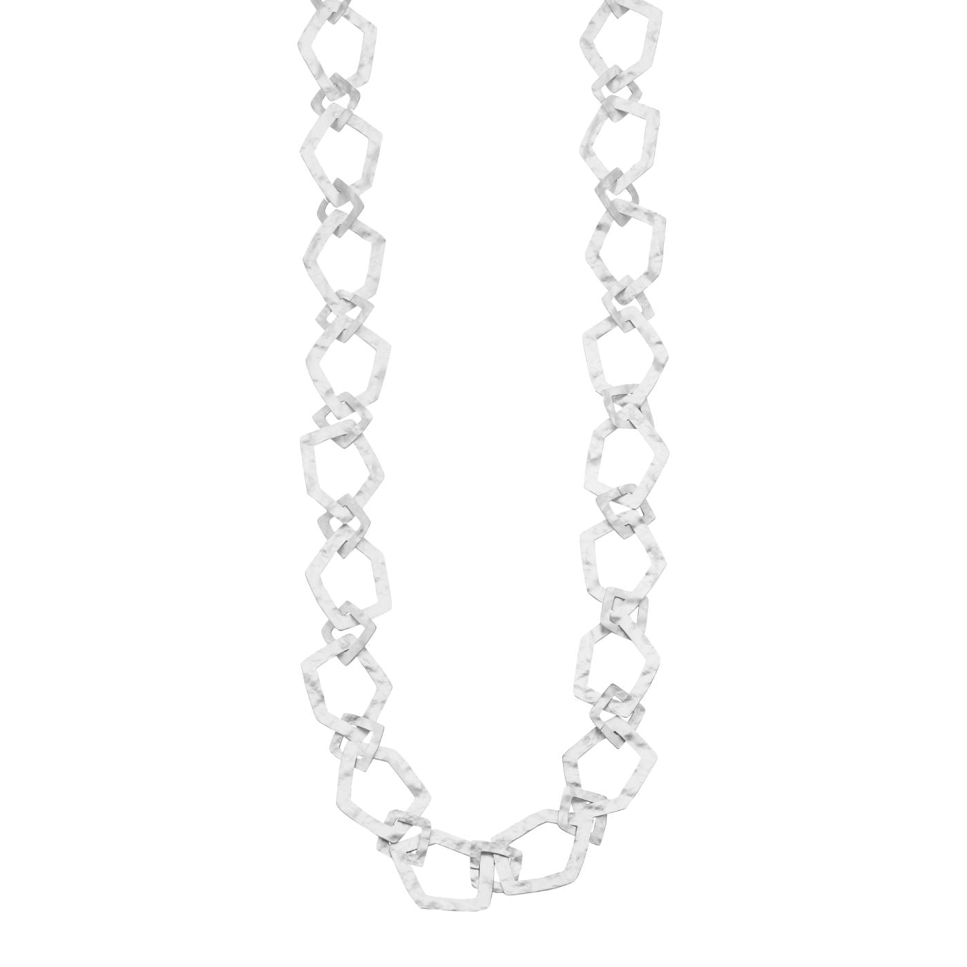Collier - Drieklang Halsketting Zilverkleurig Mat