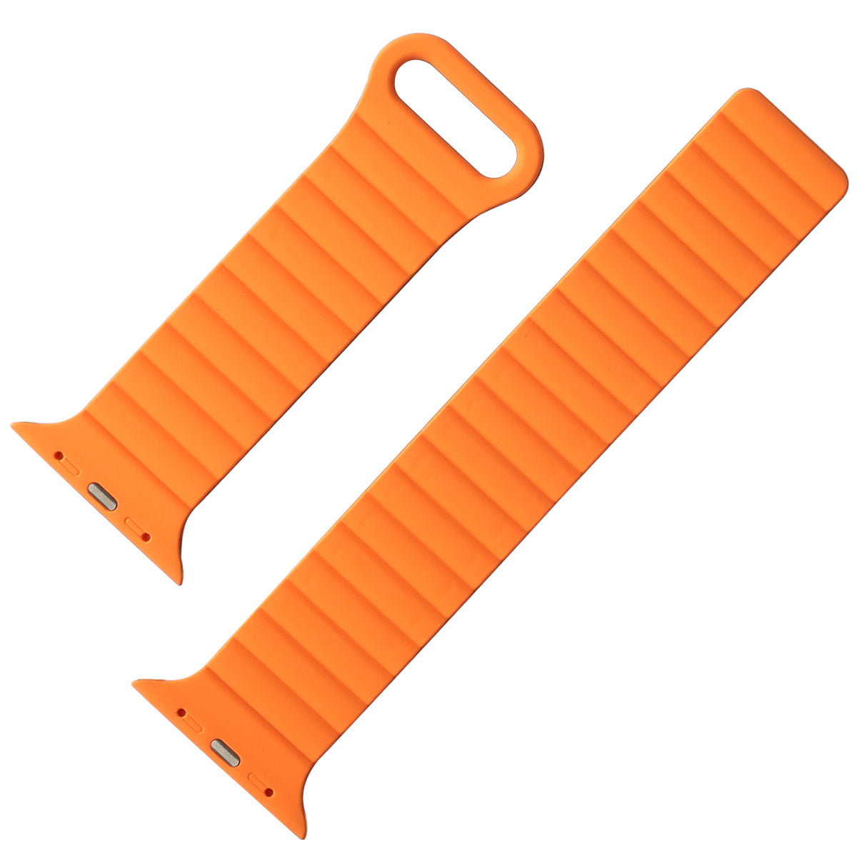 Armband Compatibel Met Apple Watch 42/44/45/49 Mm - Donkergroen/Oranje