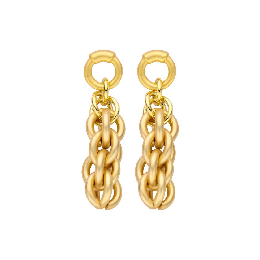 Boucles D'Oreilles - Debbie Oorbellen Goudkleurig Mat