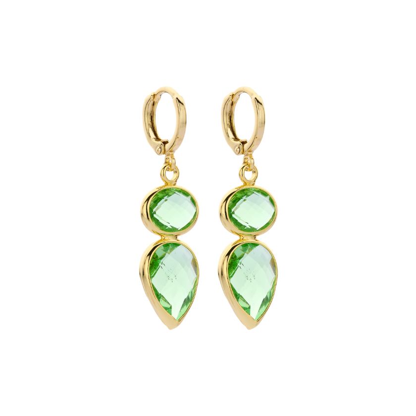 Boucles D'Oreilles - Dob125 Oorbellen Groen