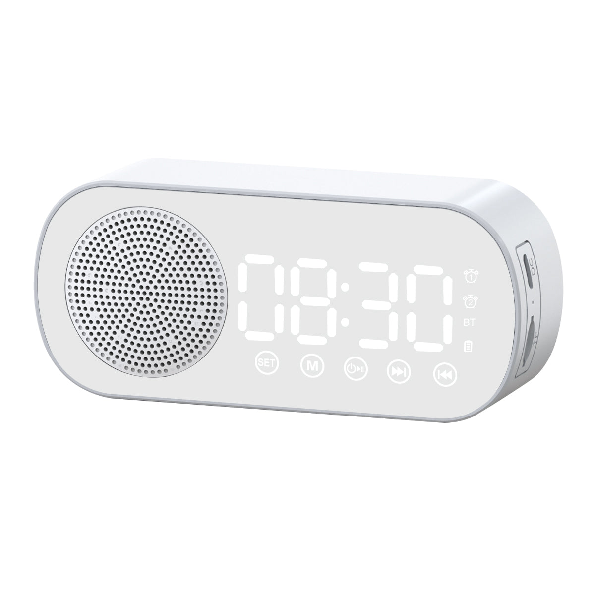 Bluetooth Wekkerluidspreker - Wit