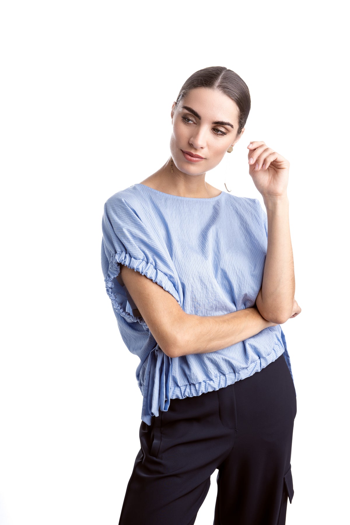 T-Shirt - Eveline Modal-Lightblue