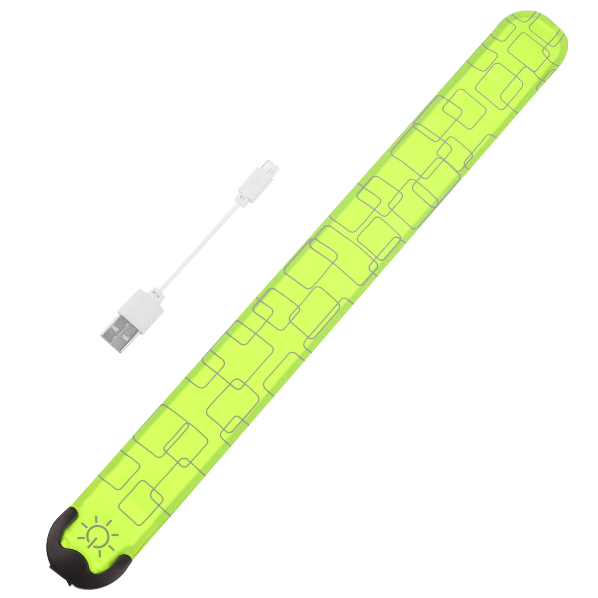 Led-Armband Op Batterij - Fluogeel