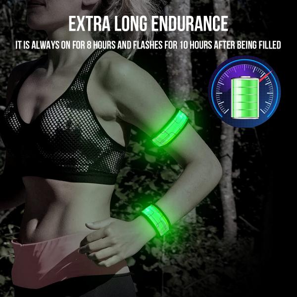 Led-Armband Op Batterij - Fluogeel