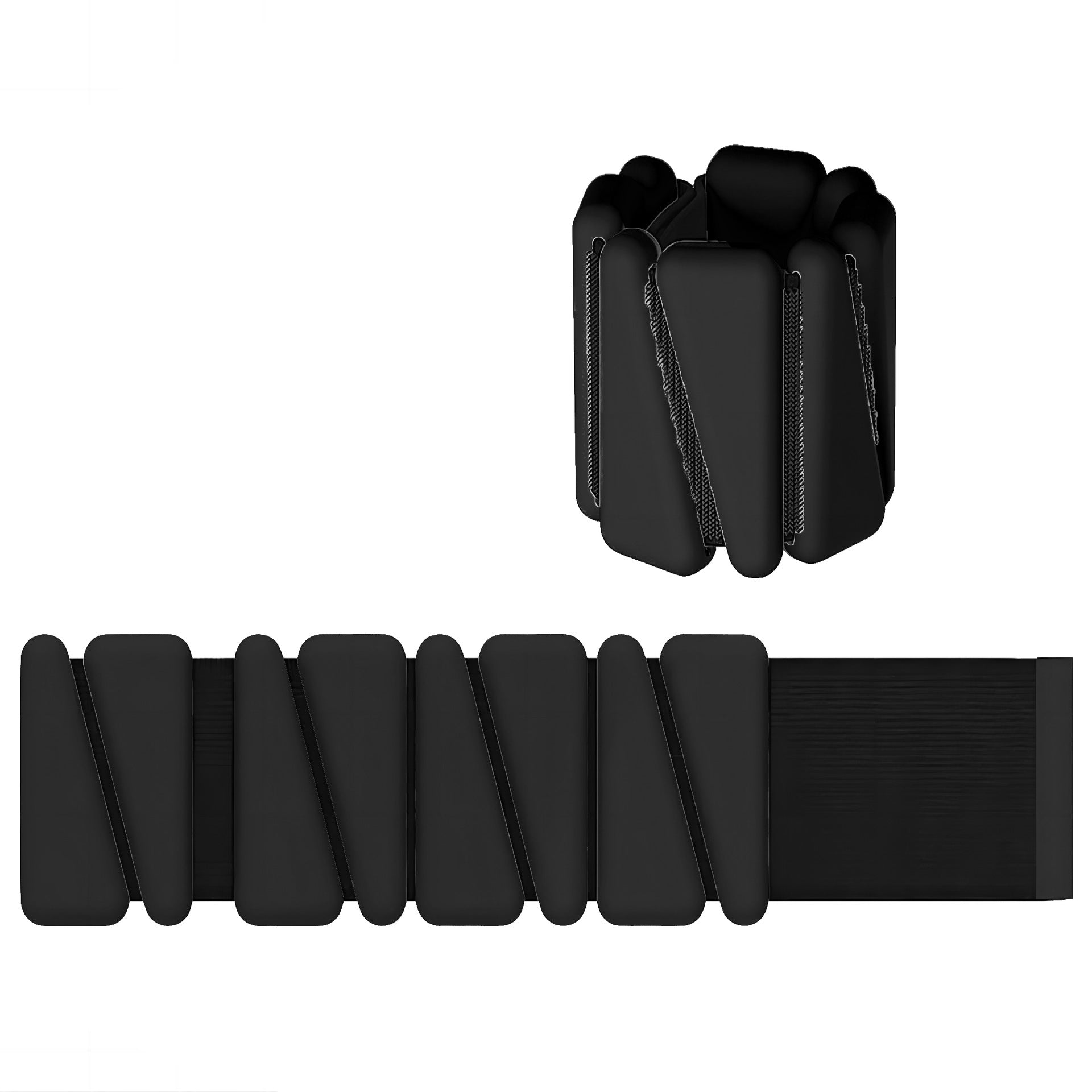 Pols- En Enkelgewichten (2 X 500 G, Premium Siliconen) - Zwart