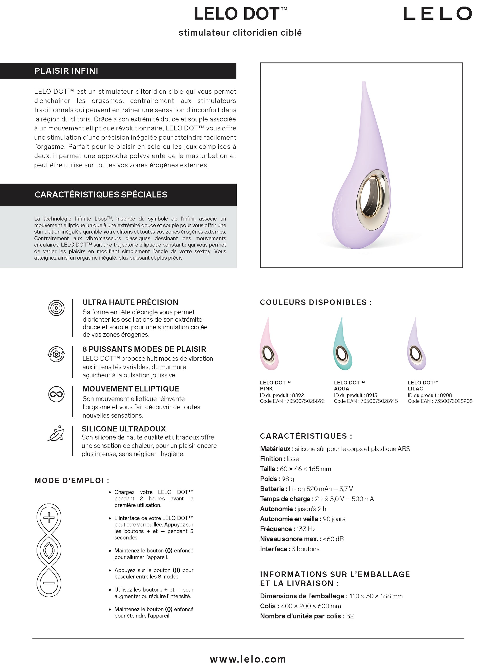 Lelo Dot Pink