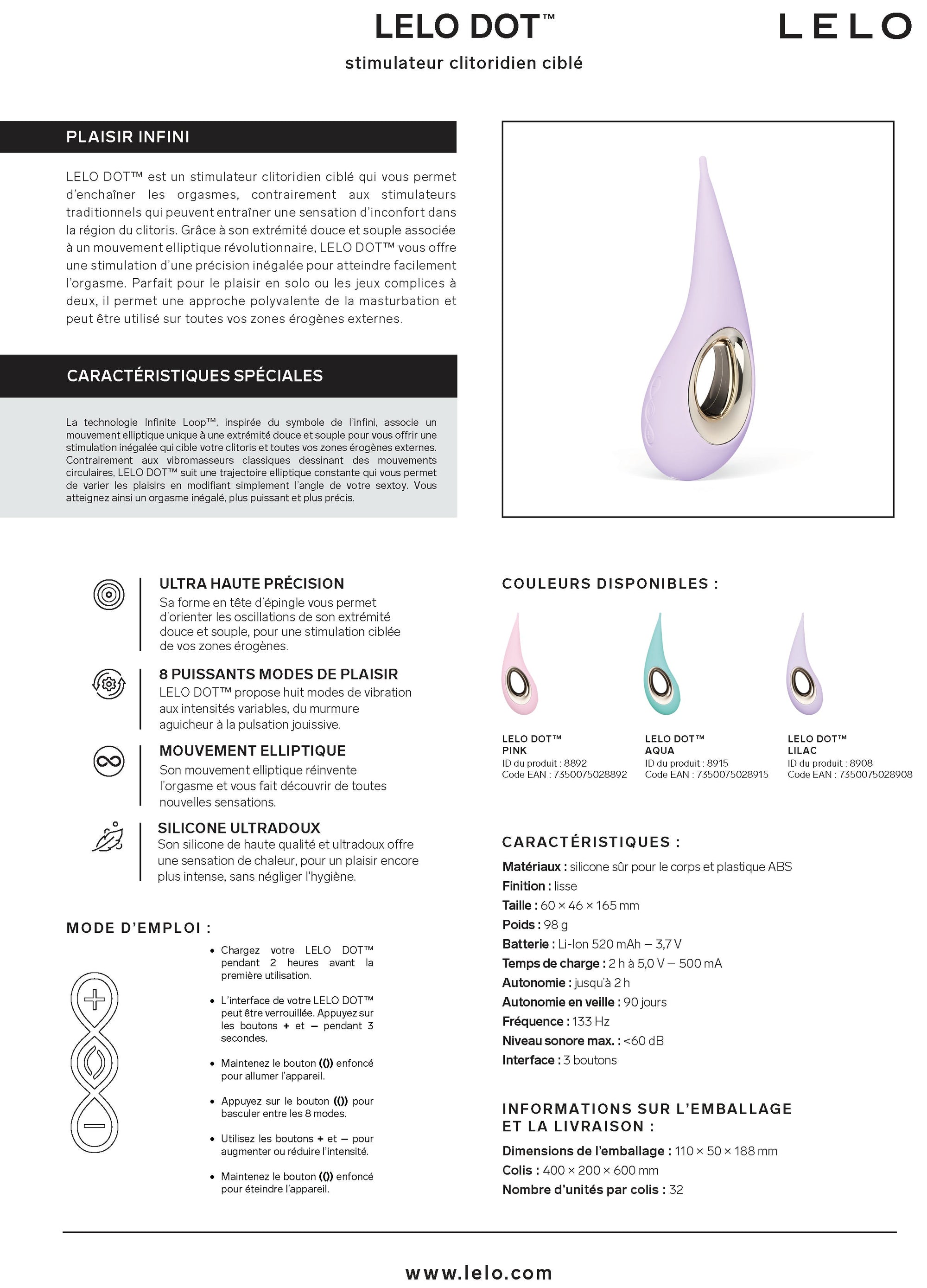Lelo Dot Lilac
