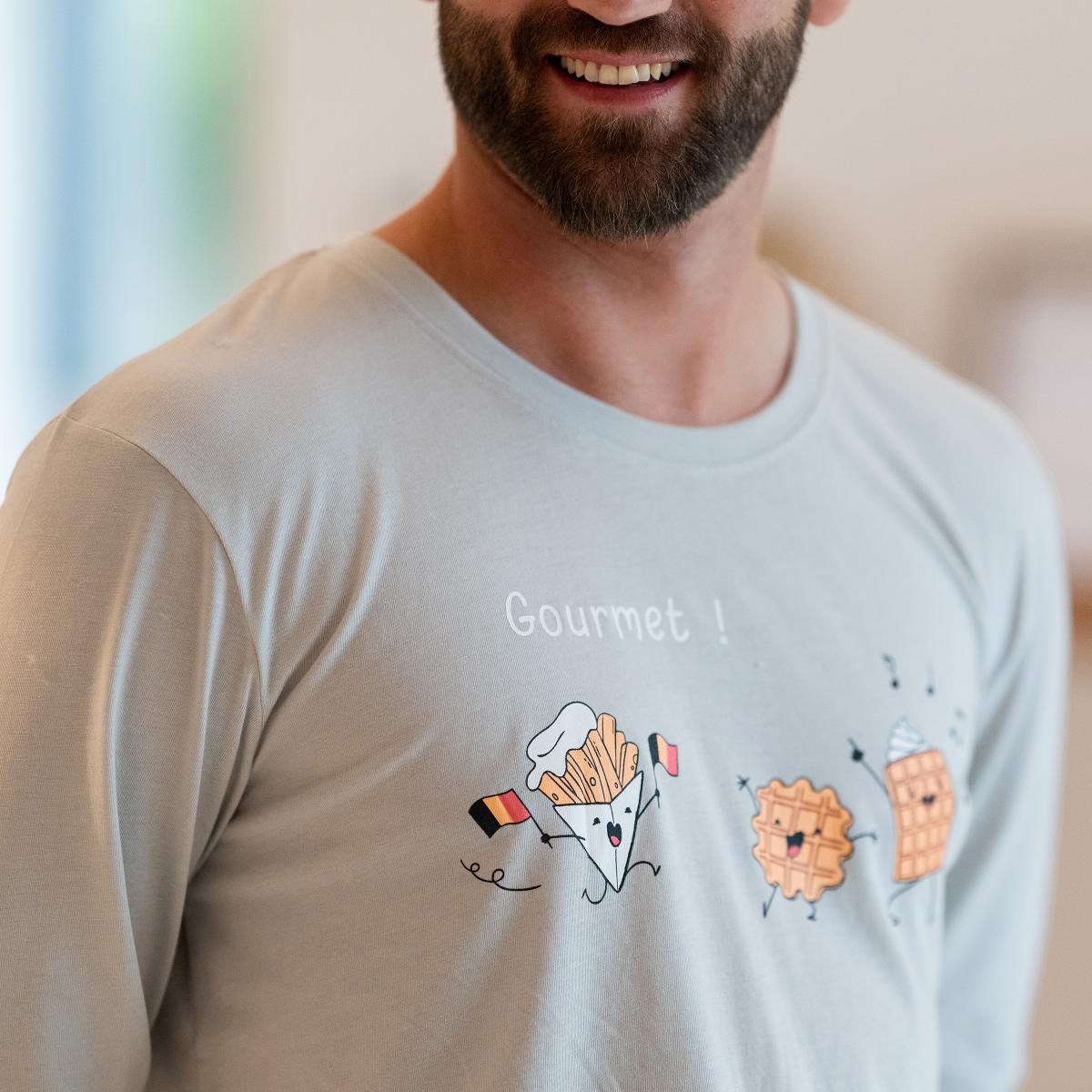 Man - Lange Pyjama - Lichtgrijs
