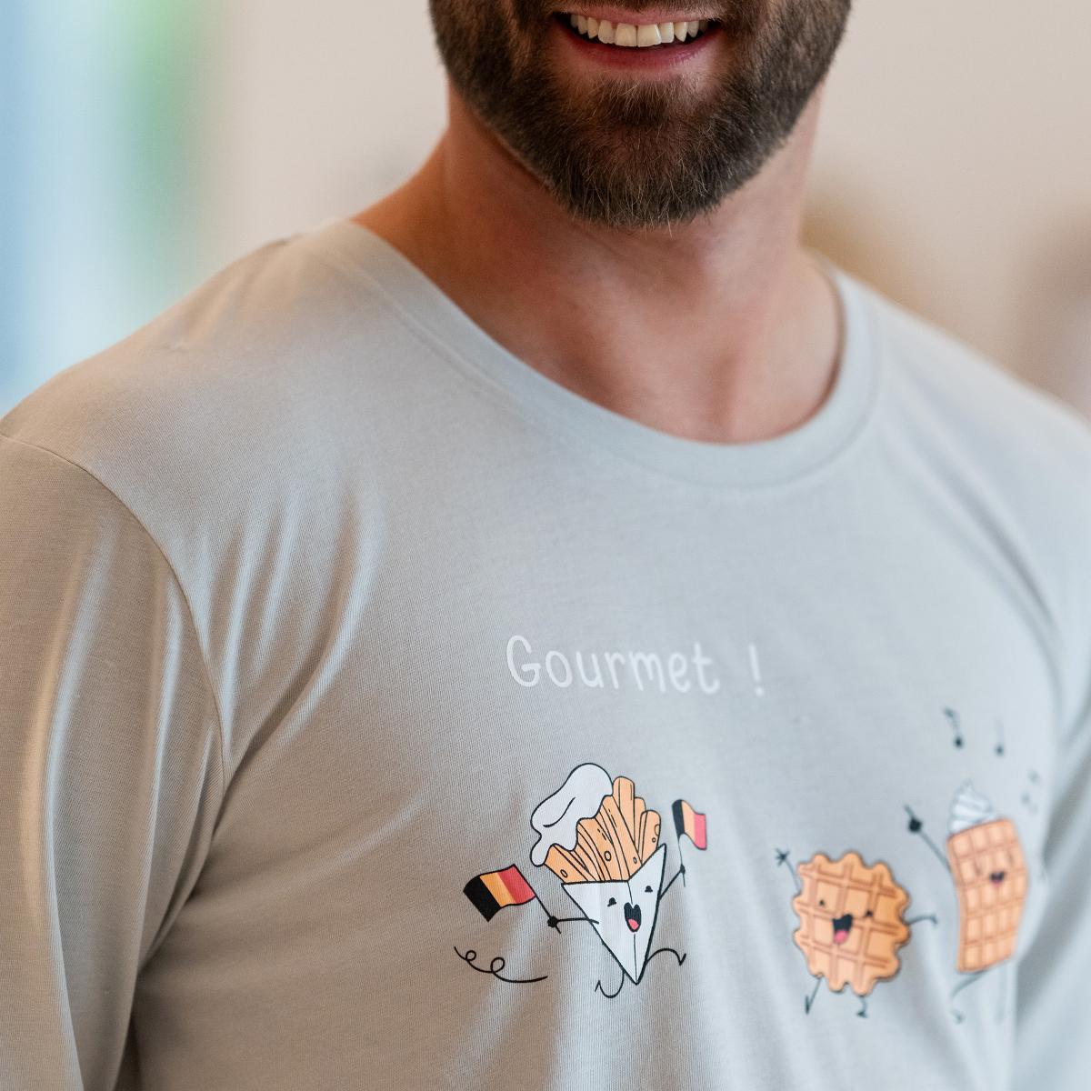Man - Pyjamashort - Lichtgrijs
