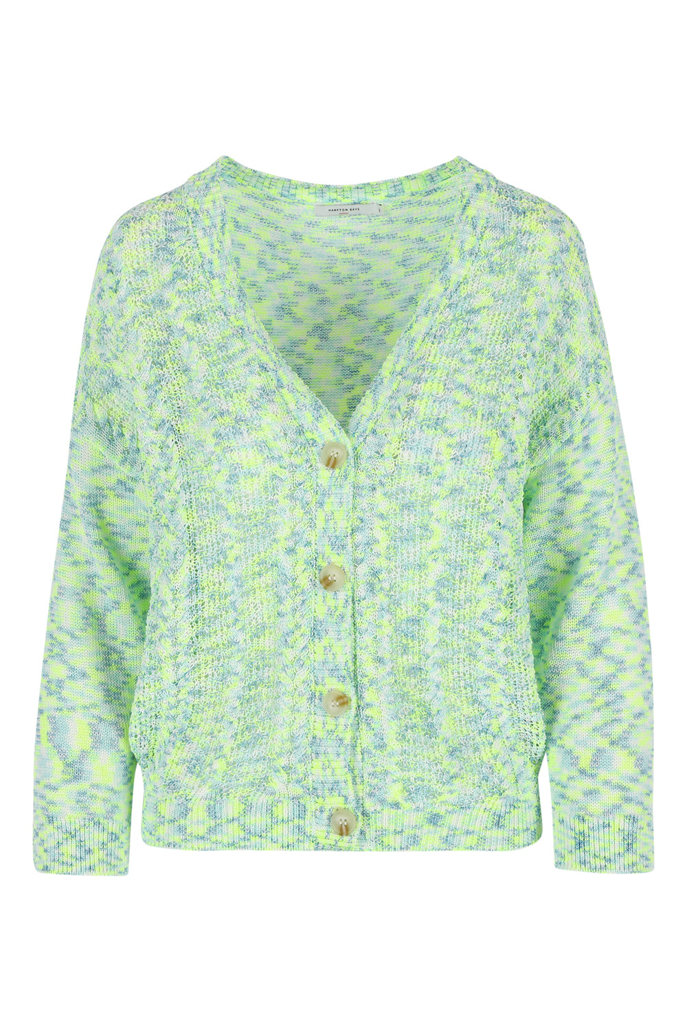 Cardigan - Avocado - Fluo Yellow