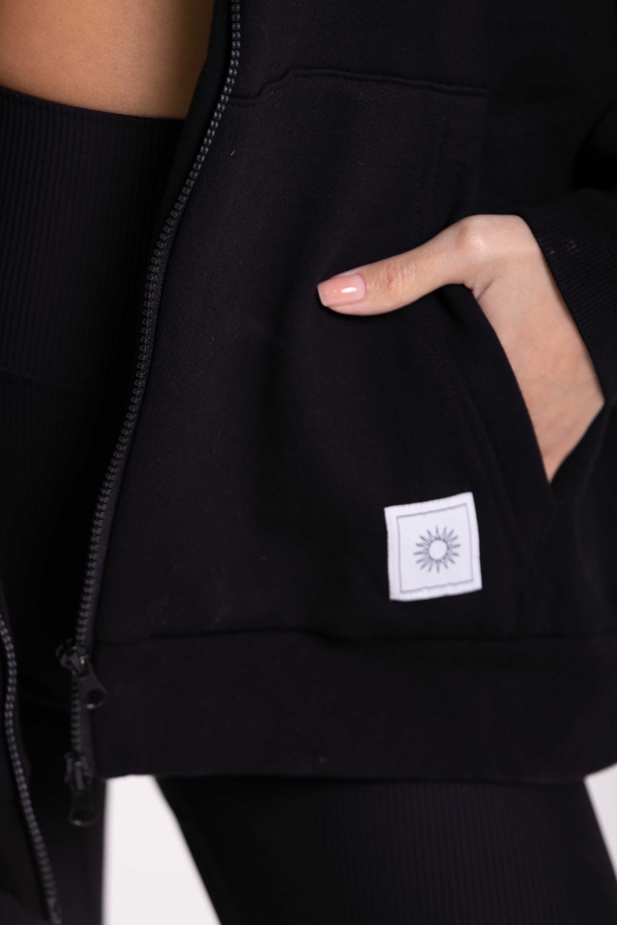Sweat Met Capuchon Flow - Zwart