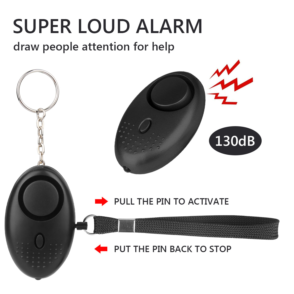 Afschrikwekkend Alarm - Zwart