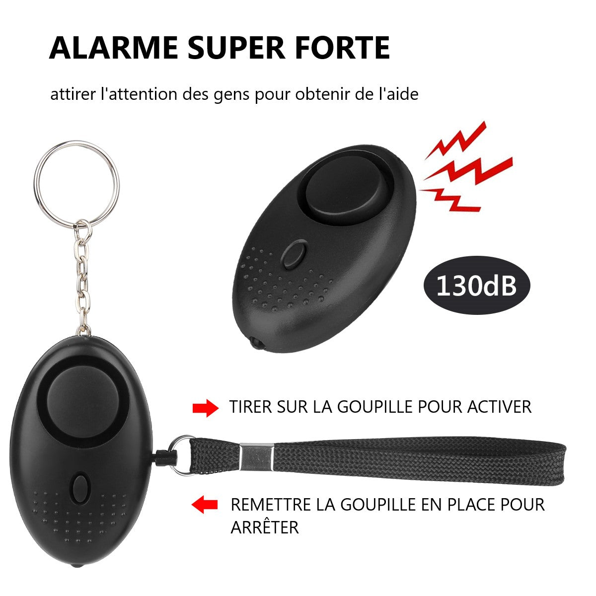 Afschrikwekkend Alarm - Zwart