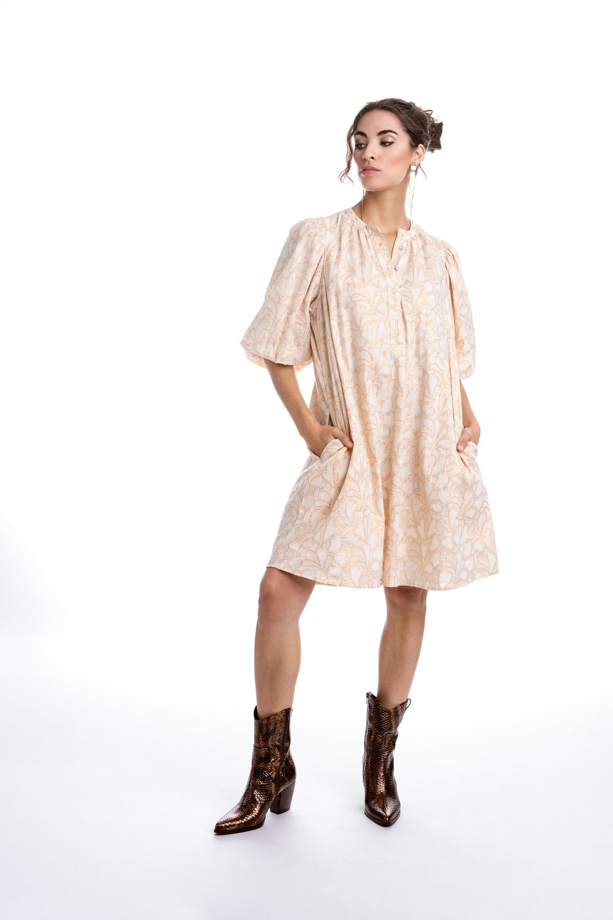 Robe - Ines Damast-Gold