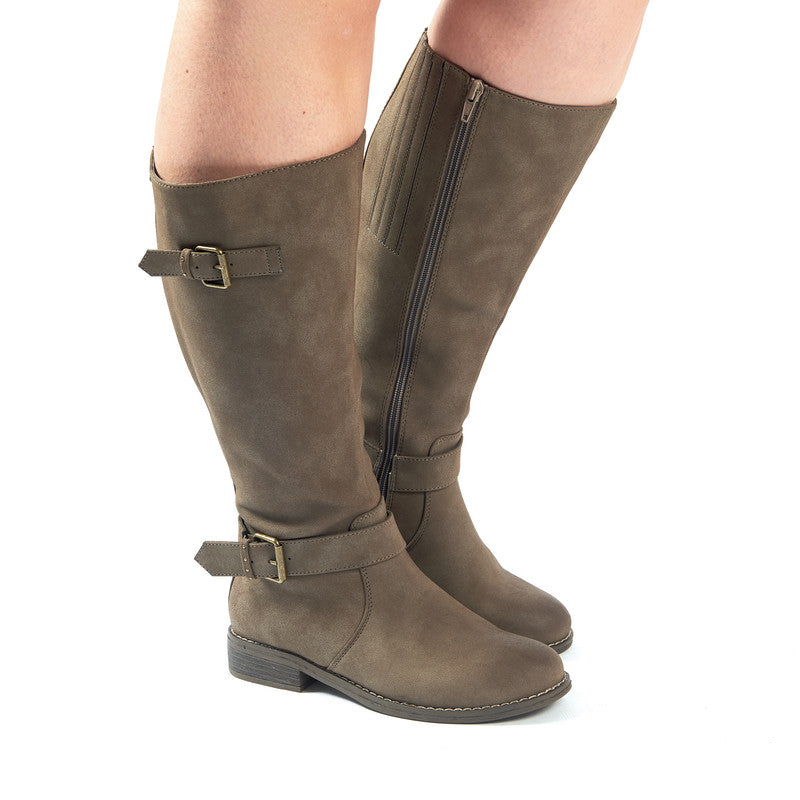 Laarzen Voor Brede Kuiten XL - Model Isabelle - Taupe