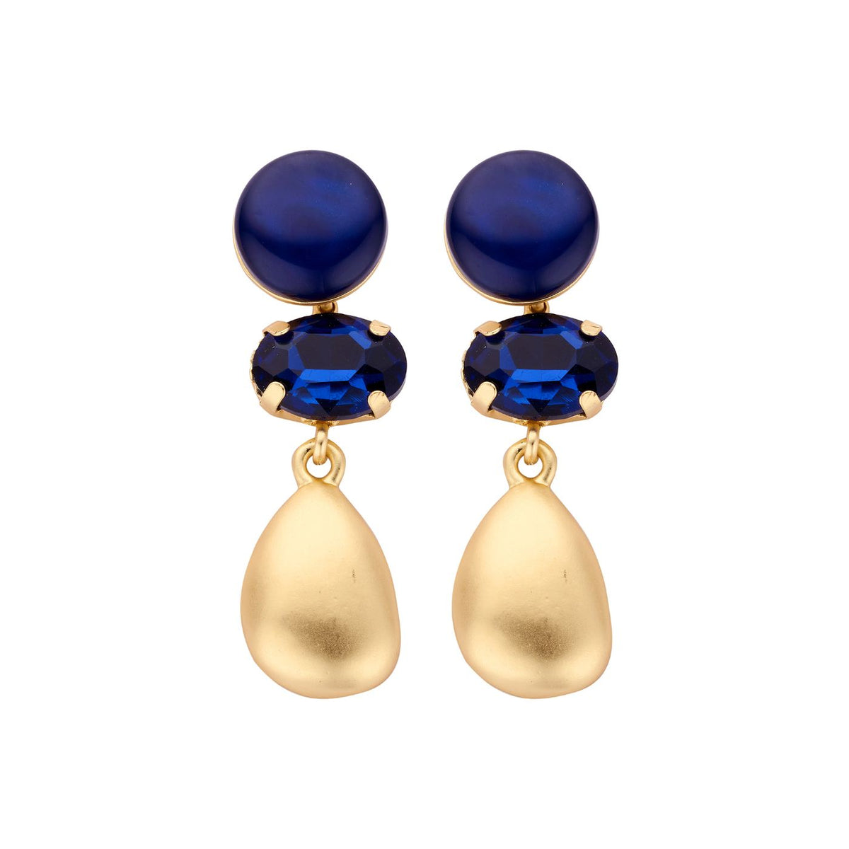 Oorbellen - Kob28 Oorbellen Donkerblauw