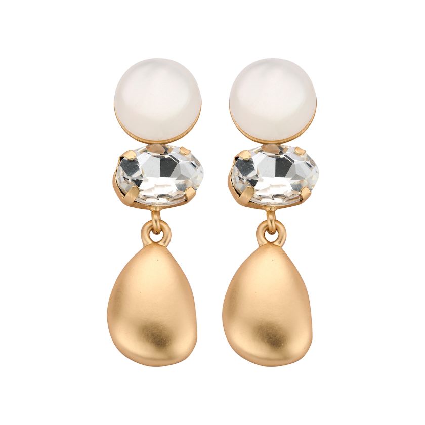 Boucles D'Oreilles - Kob28 Oorbellen Ecru