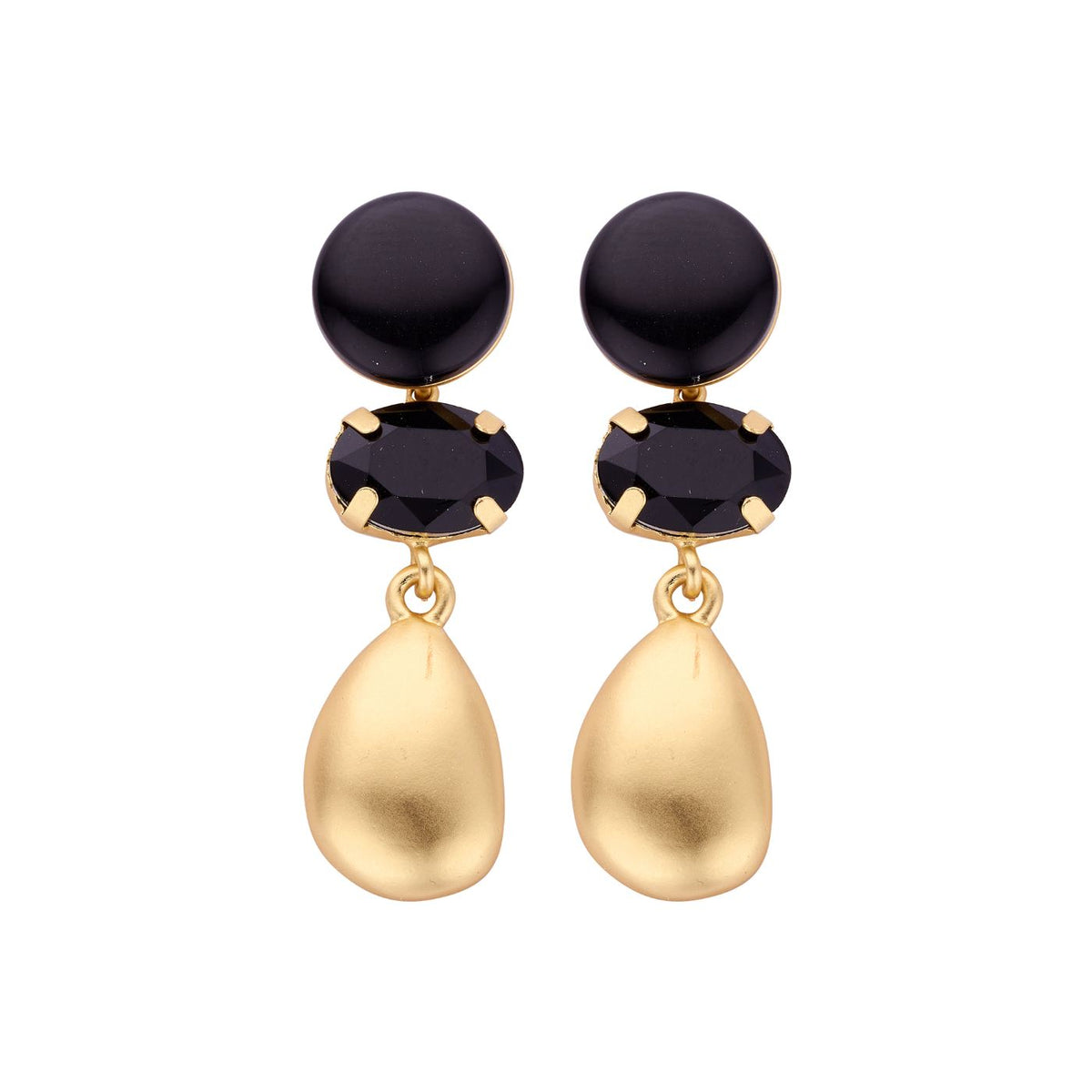 Boucles D'Oreilles - Kob28 Oorbellen Zwart