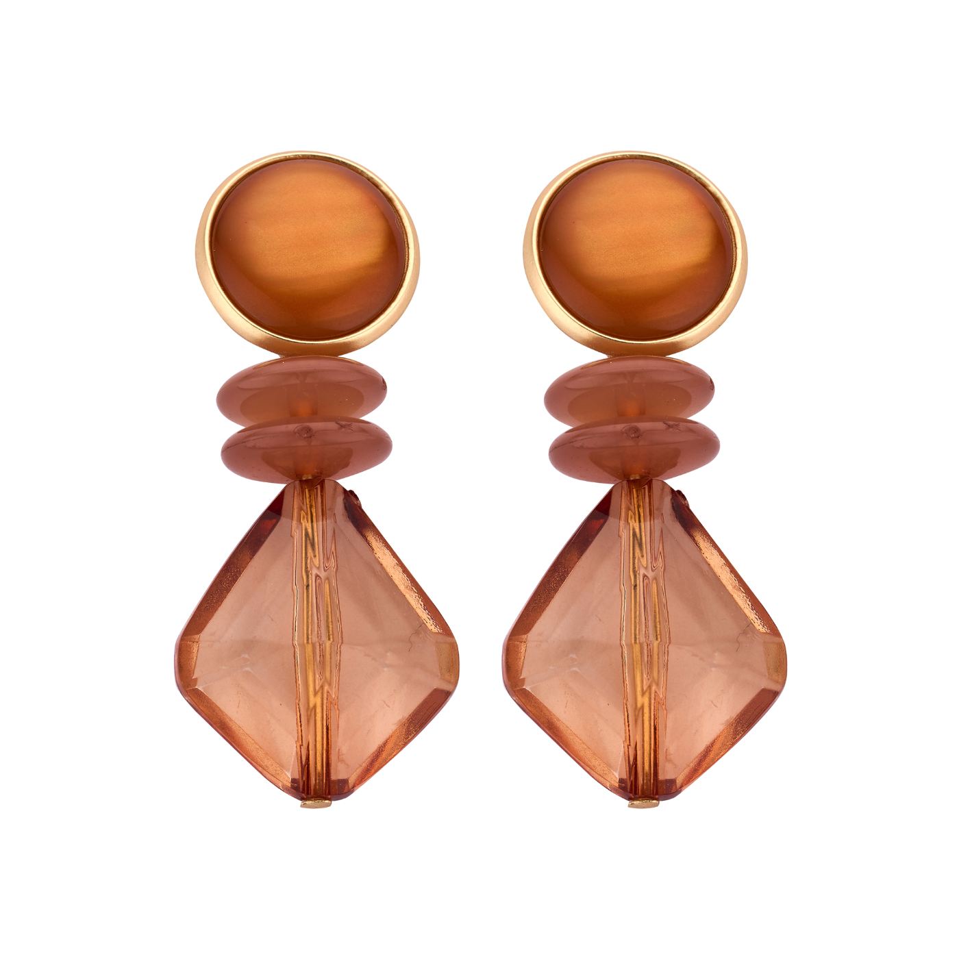 Oorbellen - Kob30 Oorbellen Cognac