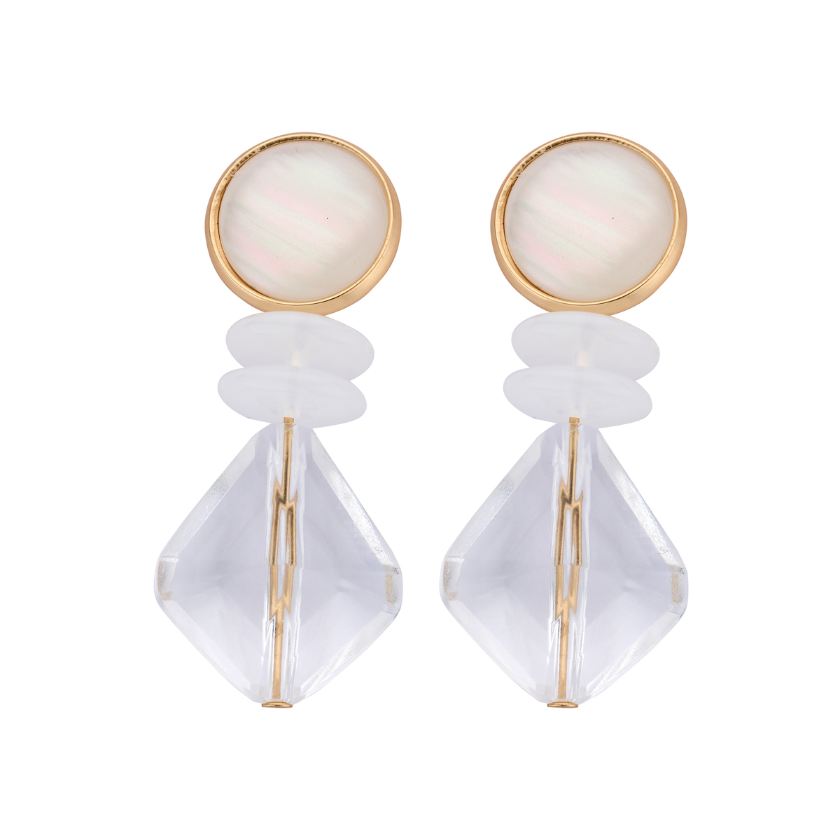 Boucles D'Oreilles - Kob30 Oorbellen Ecru