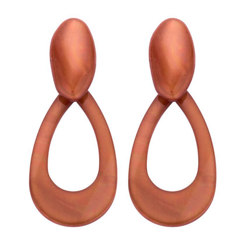 Boucles D'Oreilles - Kob31 Oorbellen Cognac