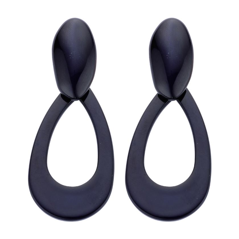 Oorbellen - Kob31 Oorbellen Donkerblauw