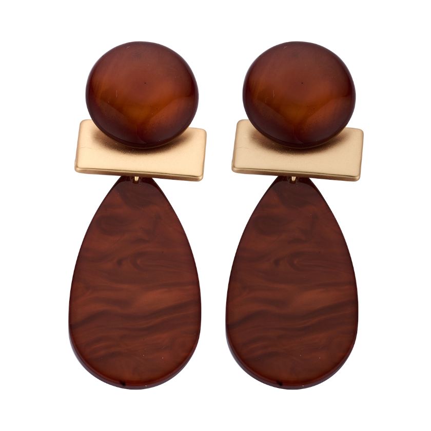 Oorbellen - Kob32 Oorbellen Cognac