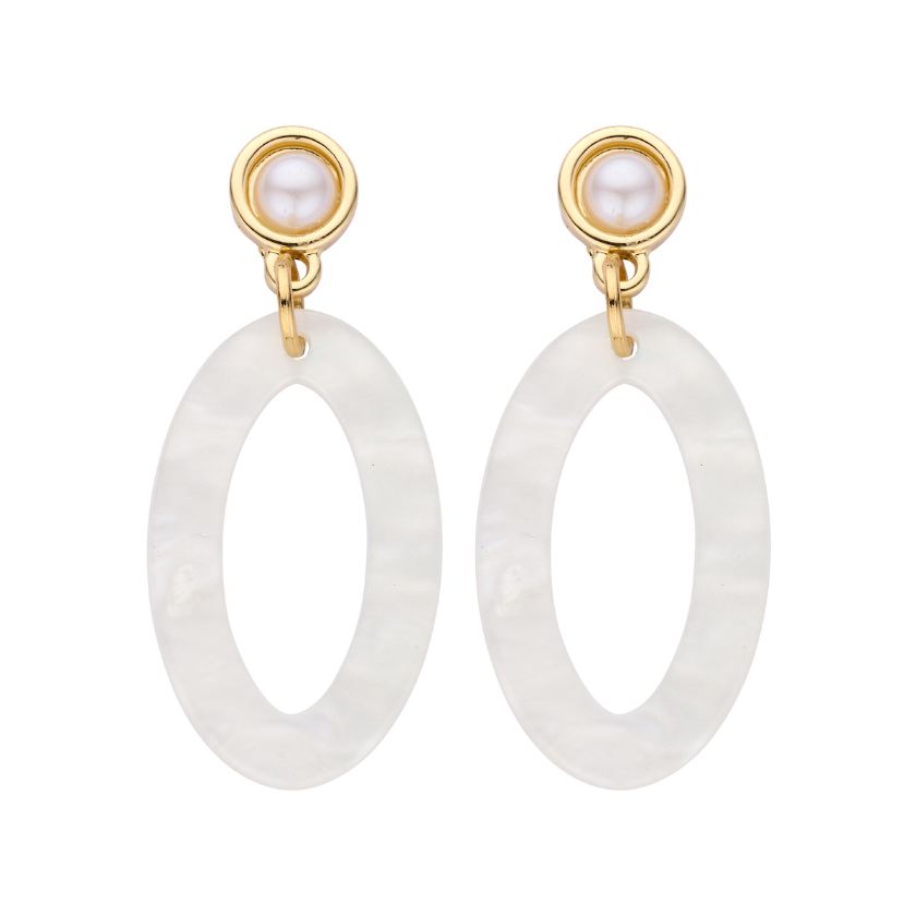 Boucles D'Oreilles - Karn Oorbellen Wit