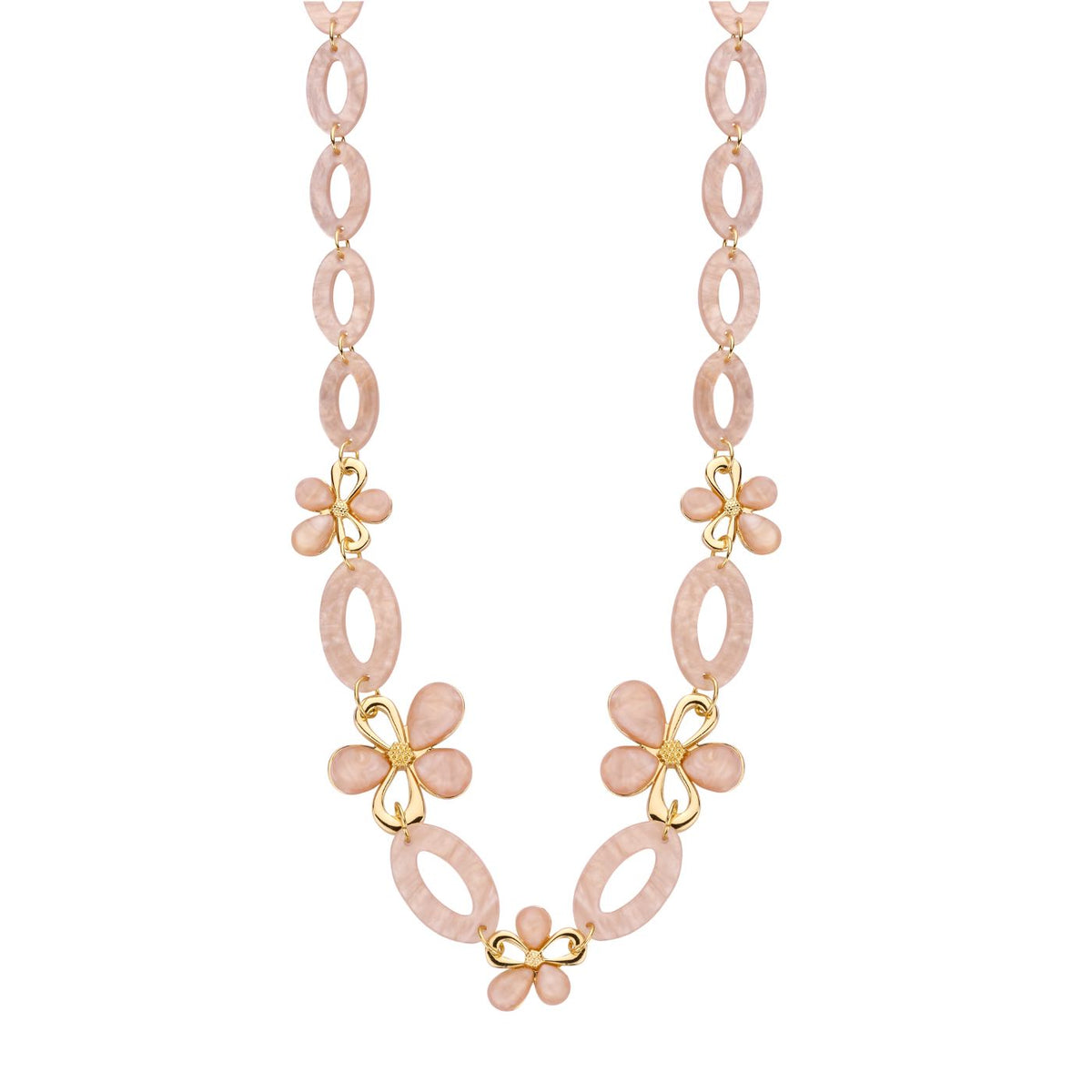 Collier - Klaaslang Halsketting Beige