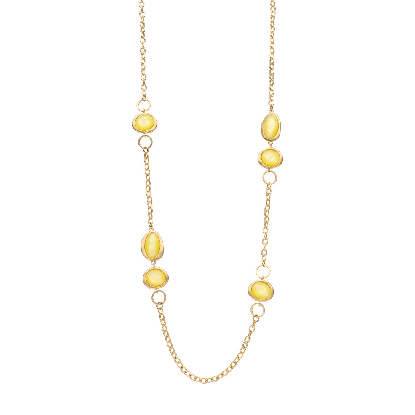 Collier - Kobelang Halsketting Geel