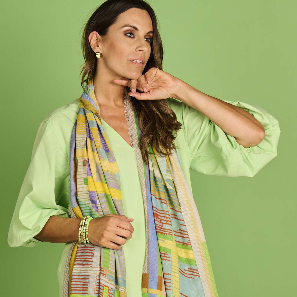 Sjaal - Lcscarves170 Multi Groen