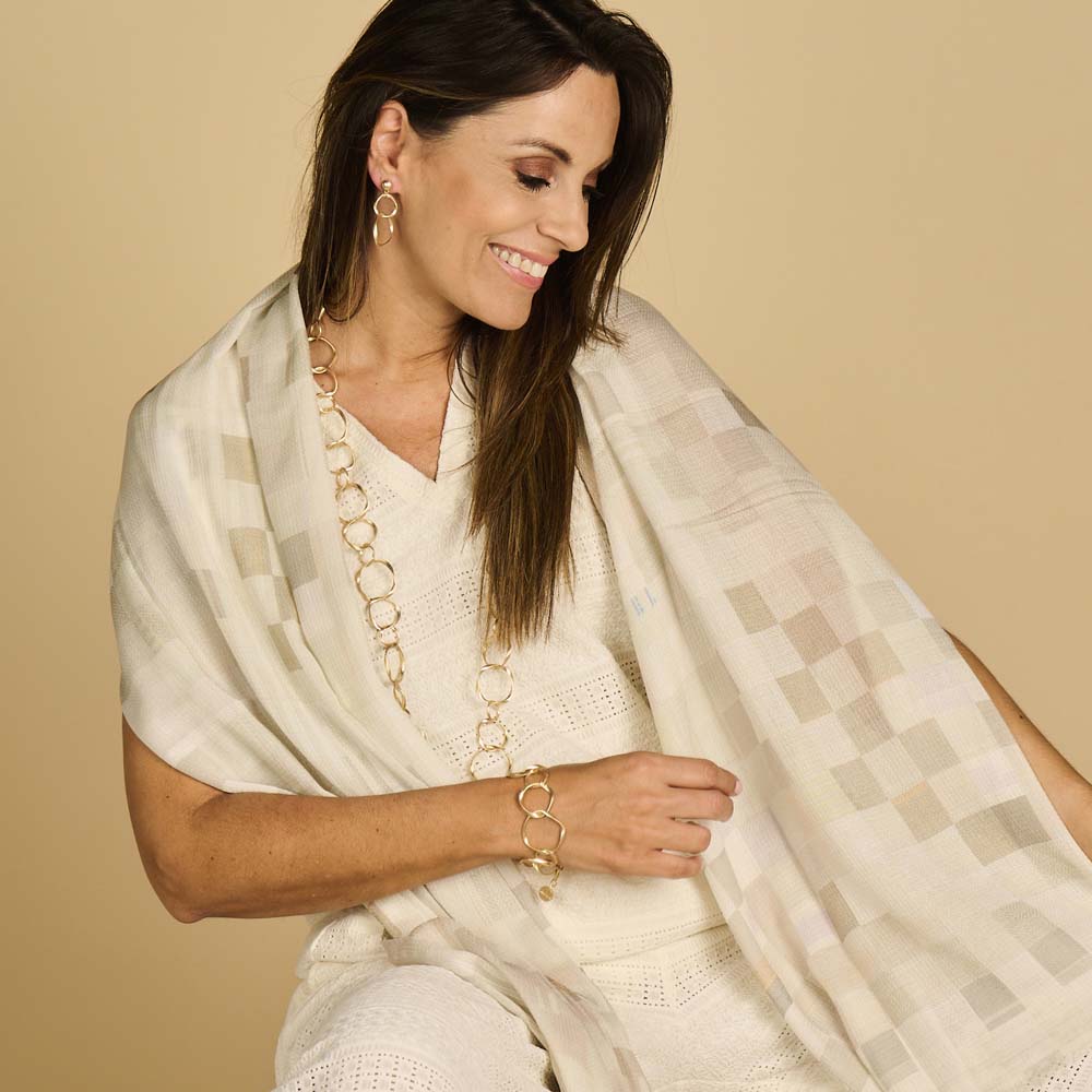 Sjaal - Lcscarves171 Multi Beige