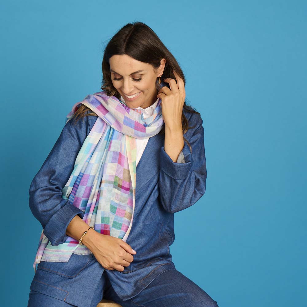 Sjaal - Lcscarves171 Multi Blauw