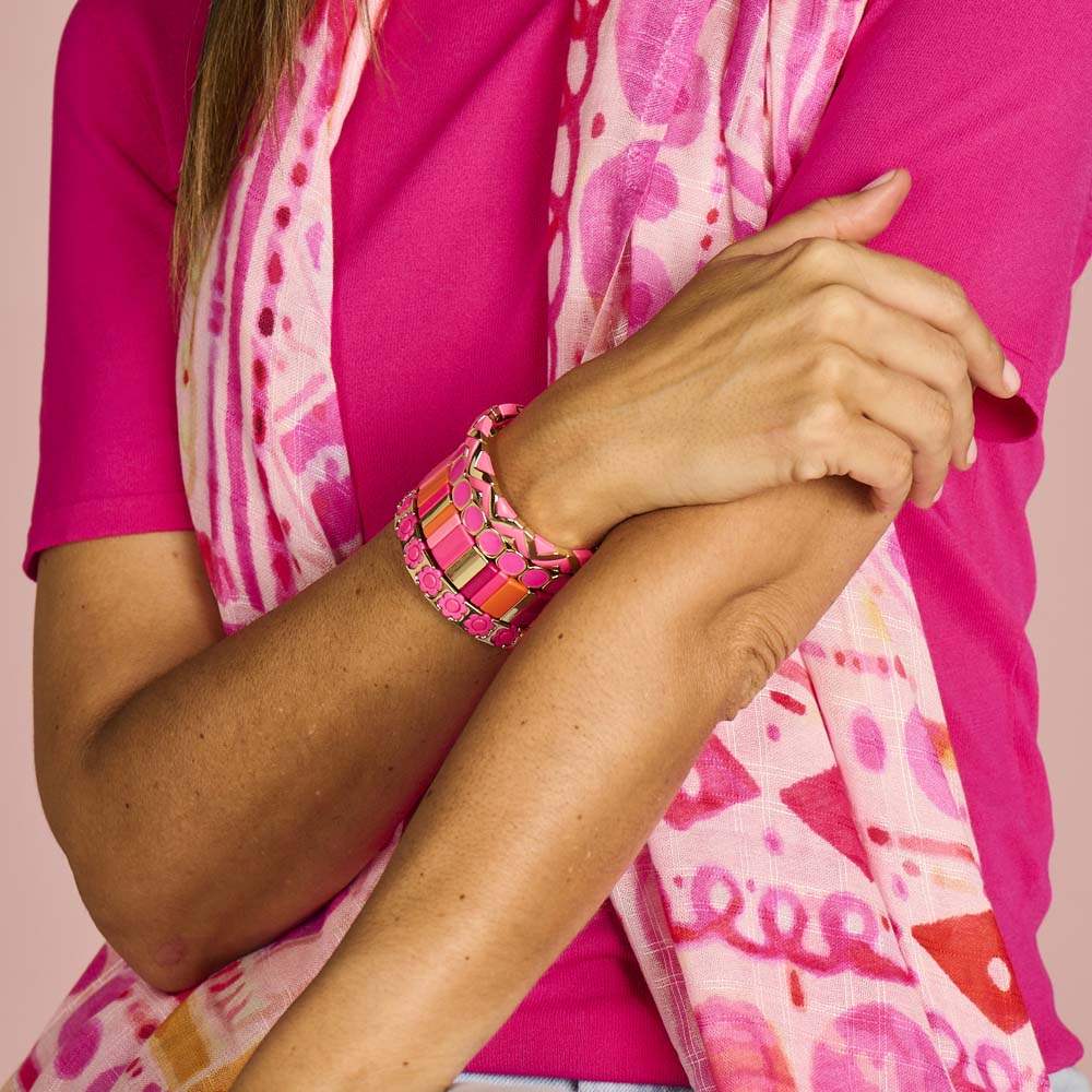 Sjaal - Lcscarves176 Multi Roze