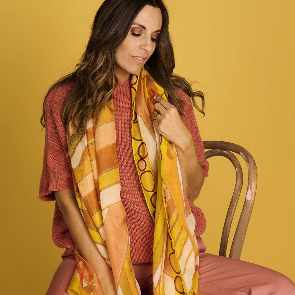 Sjaal - Lcscarves196 Multi Geel