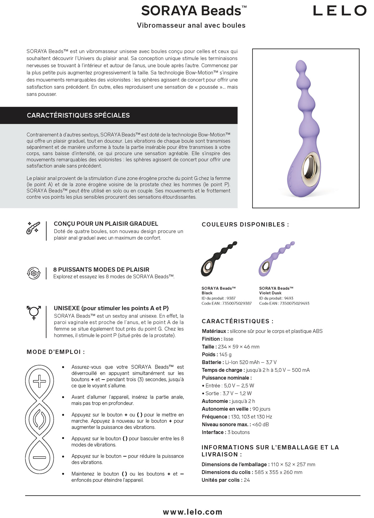 Soraya Beads Violet Dusk